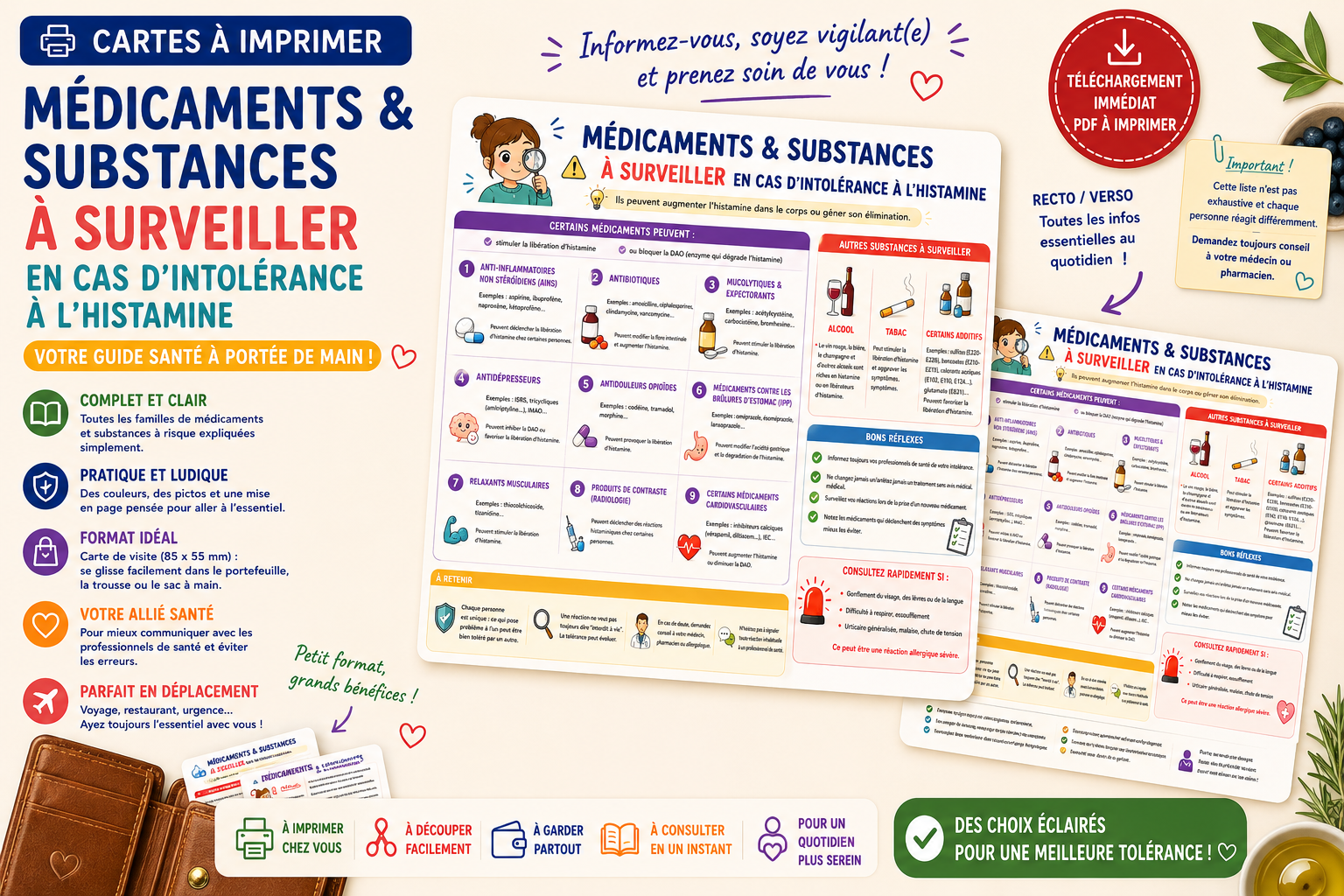Aperçu de la fiche médicaments et substances à surveiller